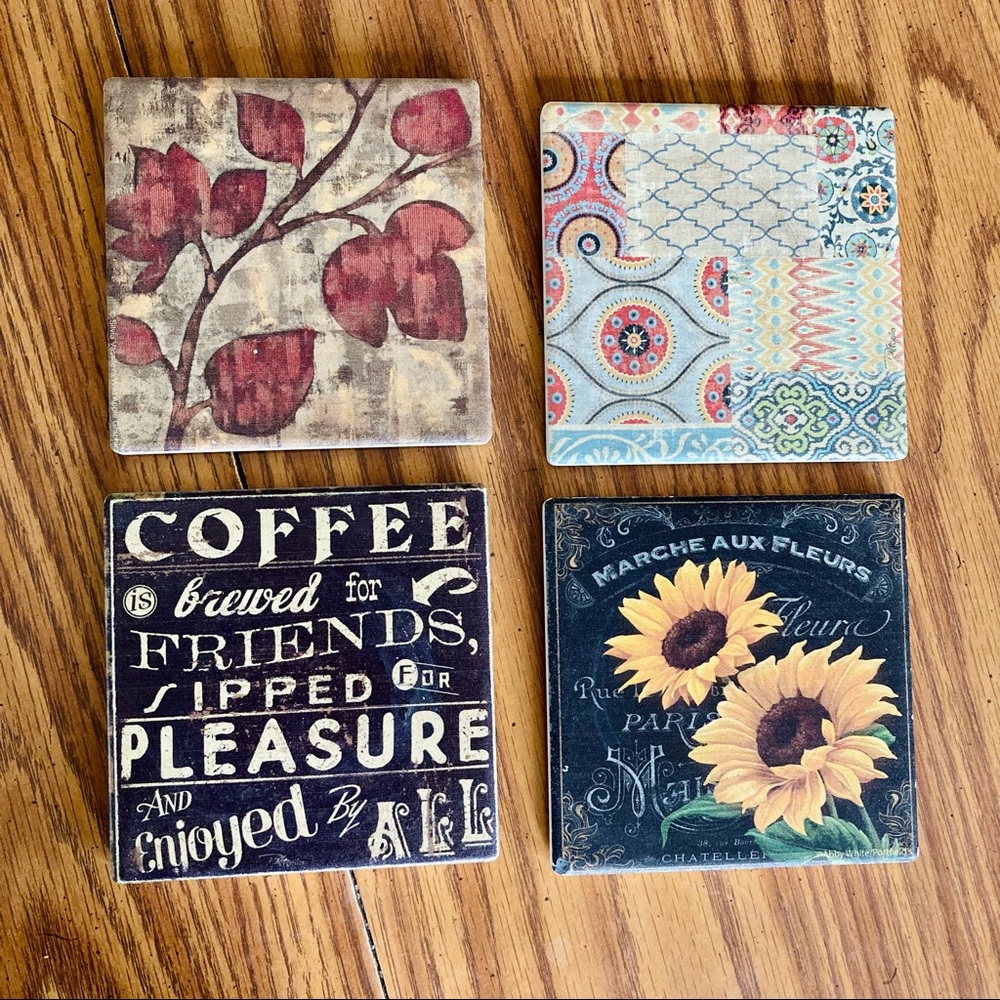 Farmhouse vintage styled coasters